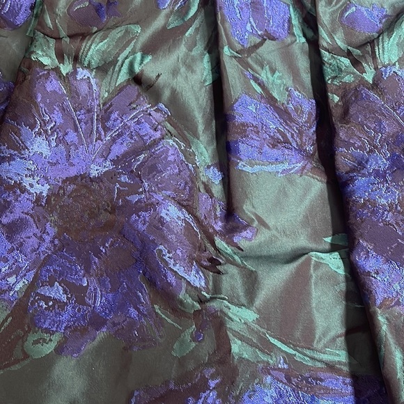 ABS By Allen Scwartz Navy & Green 'Blue Lagoon' Jacquard Strapless dress size 2 - Picture 12 of 12